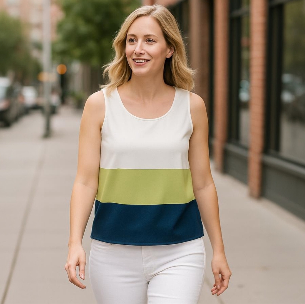 Perceptions New York Color Block Sleeveless Top